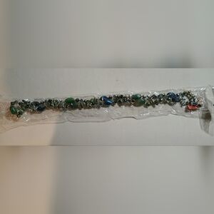 Multicolor Real Stone and Glass Beaded Necklace